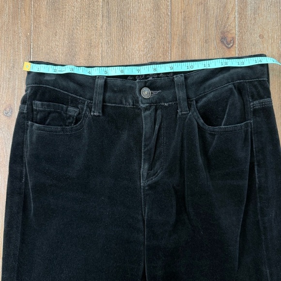 7 For All Mankind High Rise Flare Leg Jeans 70s Black Velvet - Picture 5 of 11